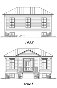 Rear and Front Elevations.